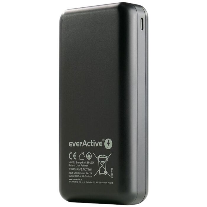 Powerbank everActive EB-L20k 20000mAh (zwart)