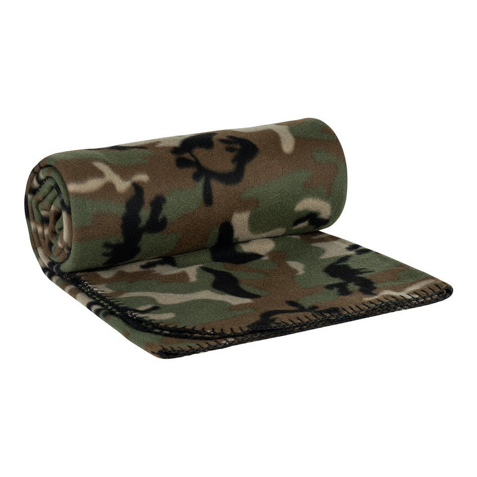 Fleece deken camouflage