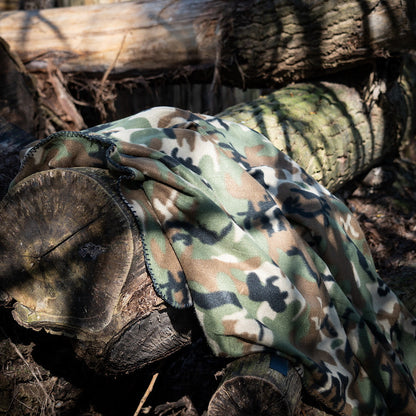 Fleece deken camouflage