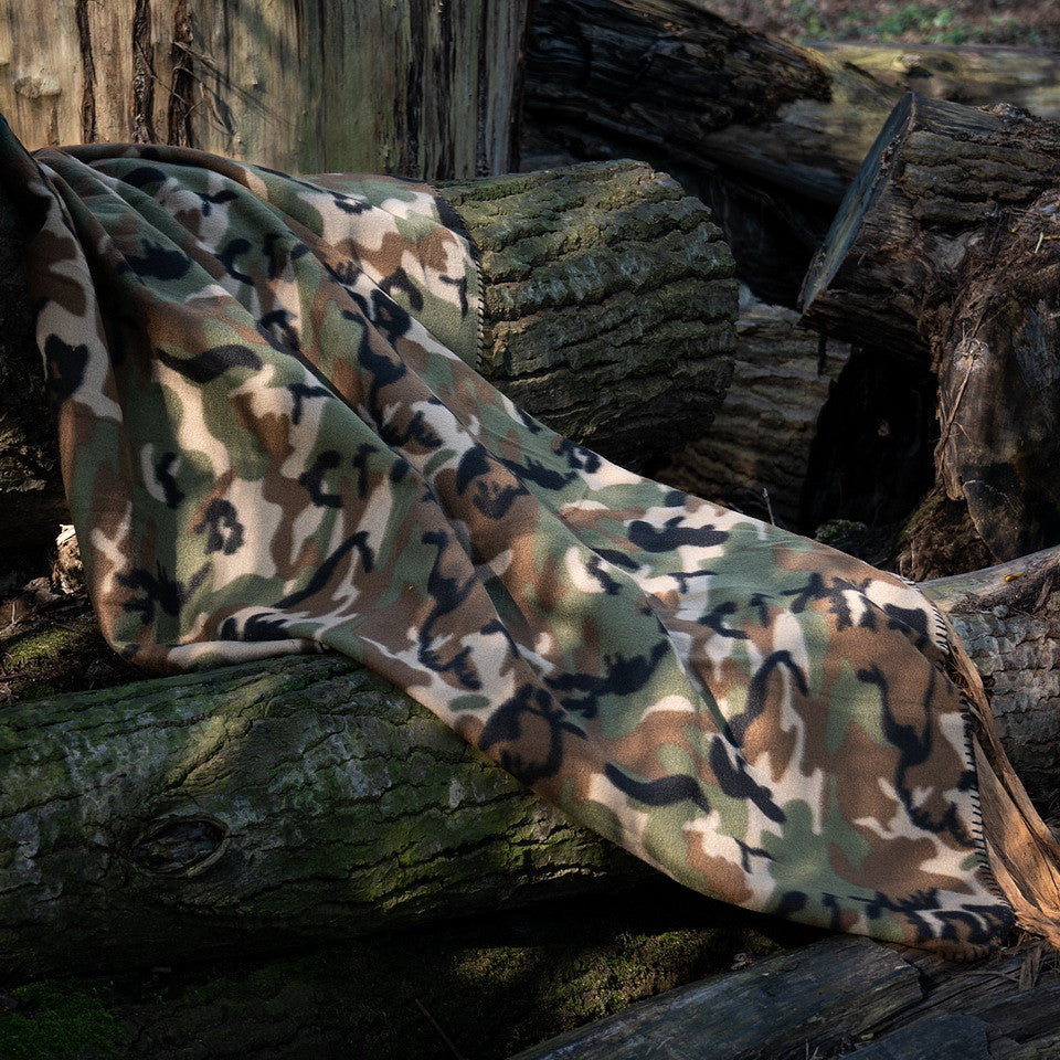 Fleece deken camouflage