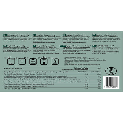 Tactical Foodpack Beef Spaghetti Bolognese 115g