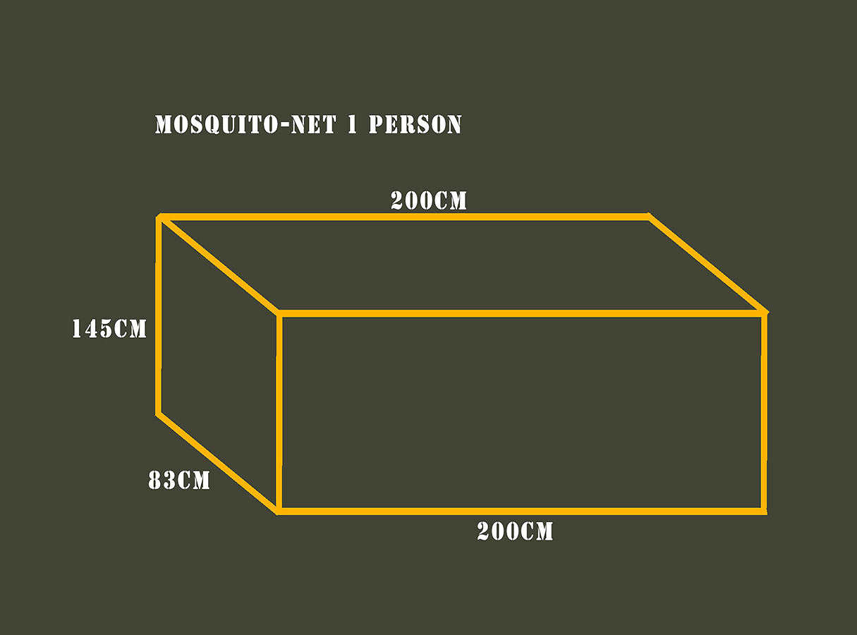 Muskietnet 1-pers. vierkant