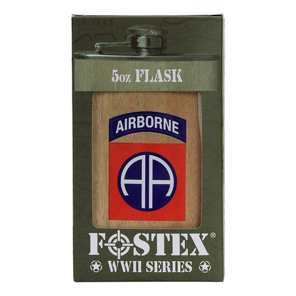 Zakfles 5 ounce 82nd Airborne hout look