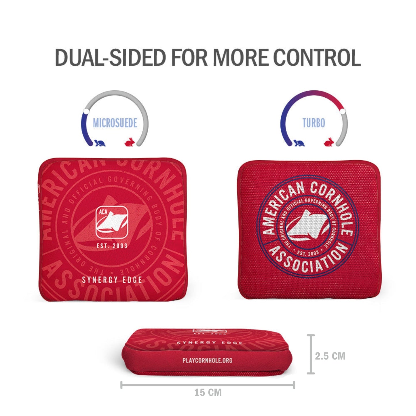 Officiële ACA-toernooibadge Synergy Edge Cornhole Zakjes (15x15 cm)