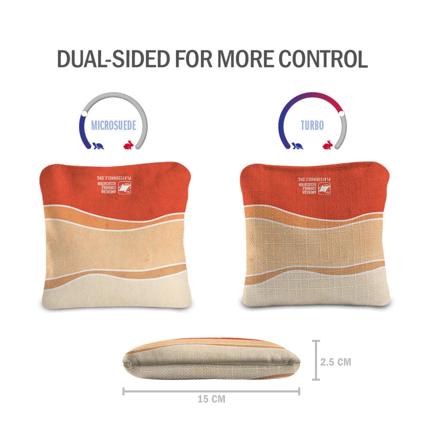 Multicolor Waves Synergy Pro Cornhole-zakken (15x15 cm)