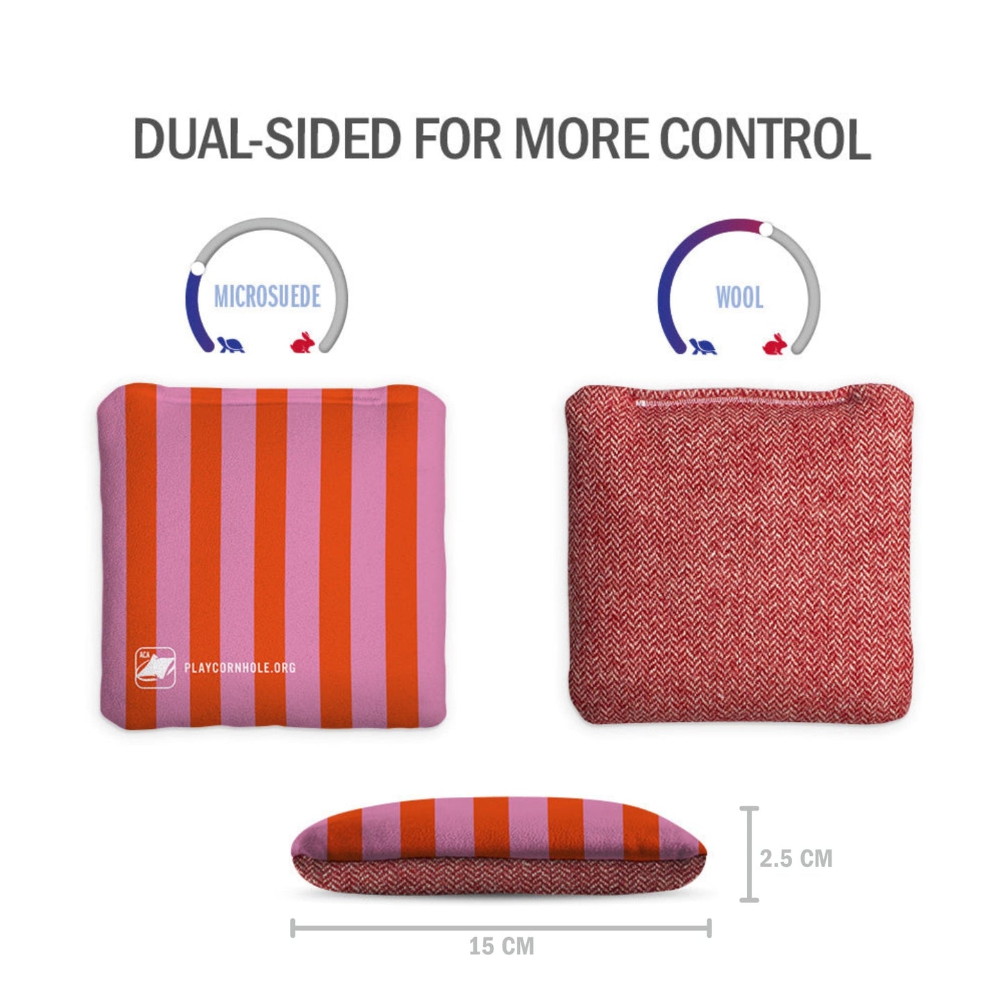Beach Stripes Synergy Soft Cornhole Zakjes (15x15 cm)