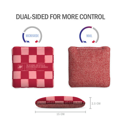 Distressed Checkered Retro Soft Cornhole Zakjes (15x15 cm)