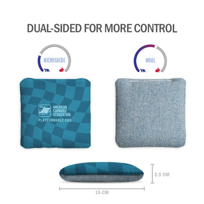 Wavy Retro Checkered Synergy Soft Cornhole Zakjes (15x15 cm)