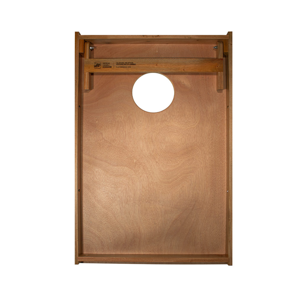 Natural & Gray Wood Triangle - 2x Cornhole Borden (60 x 90cm)
