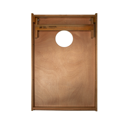 Natural & Gray Wood Triangle - 2x Cornhole Borden (60 x 90cm)