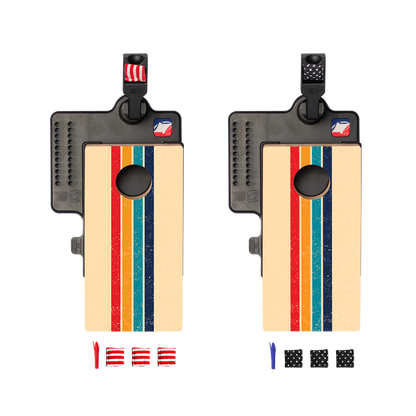 Retro Stripes Double Chuck Mini Cornhole Tafelspel