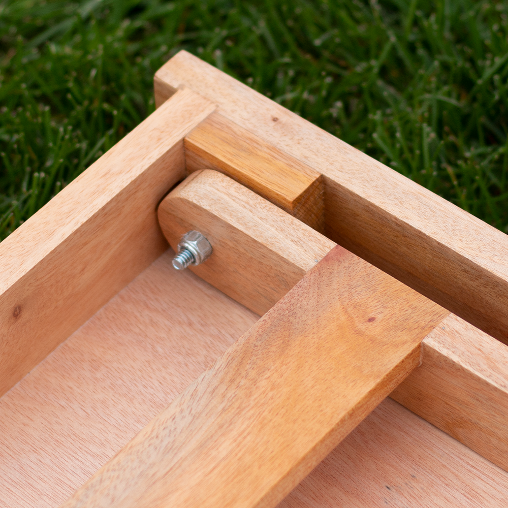 Natural & Gray Wood Triangle - 2x Cornhole Borden (60 x 90cm)