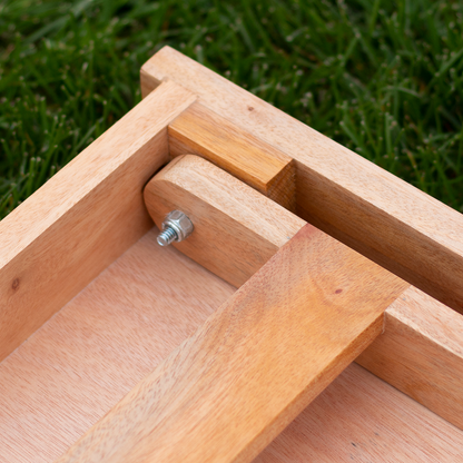 Natural & Gray Wood Triangle - 2x Cornhole Borden (60 x 90cm)