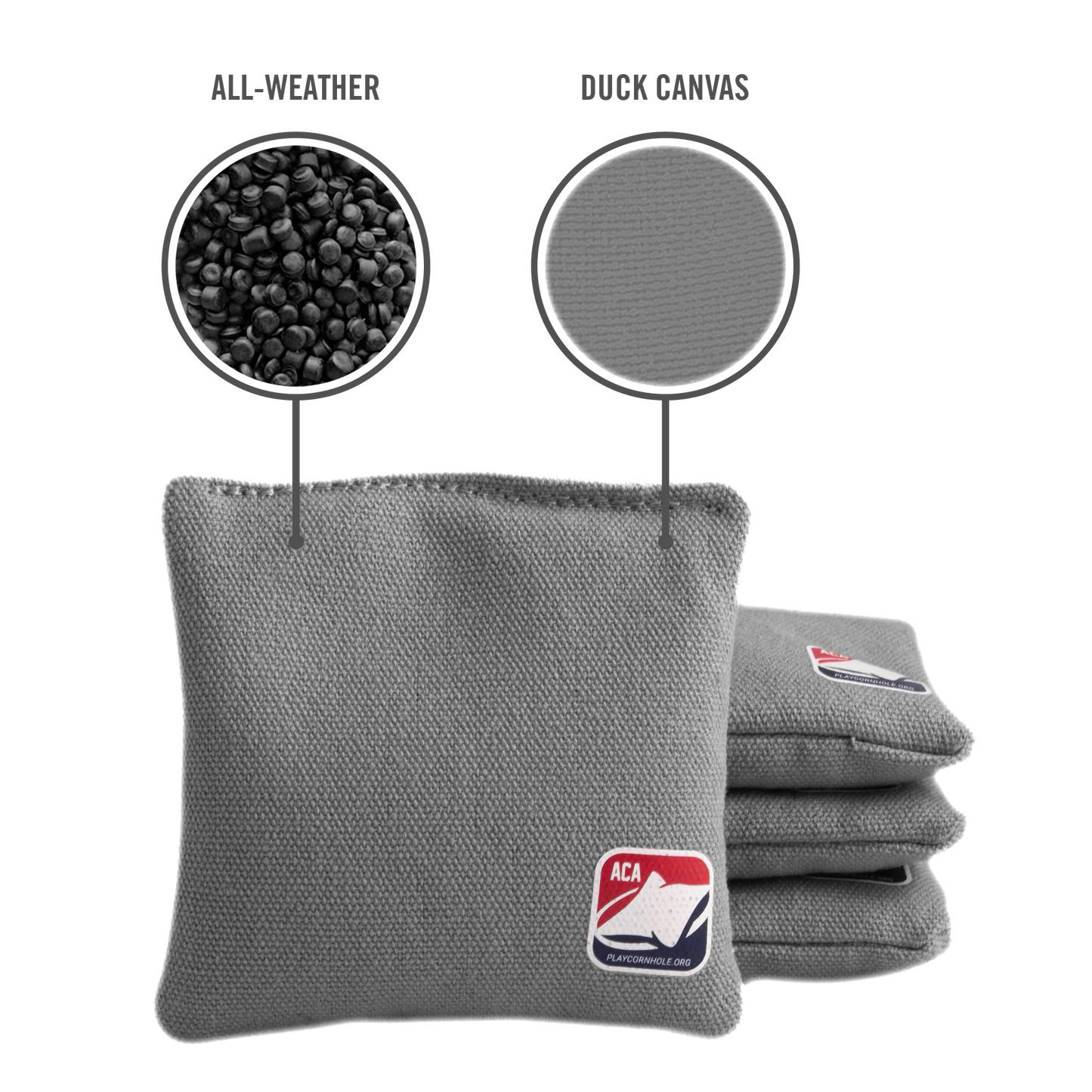 Gray Daily 44x Cornhole Zakjes (10x10 cm)