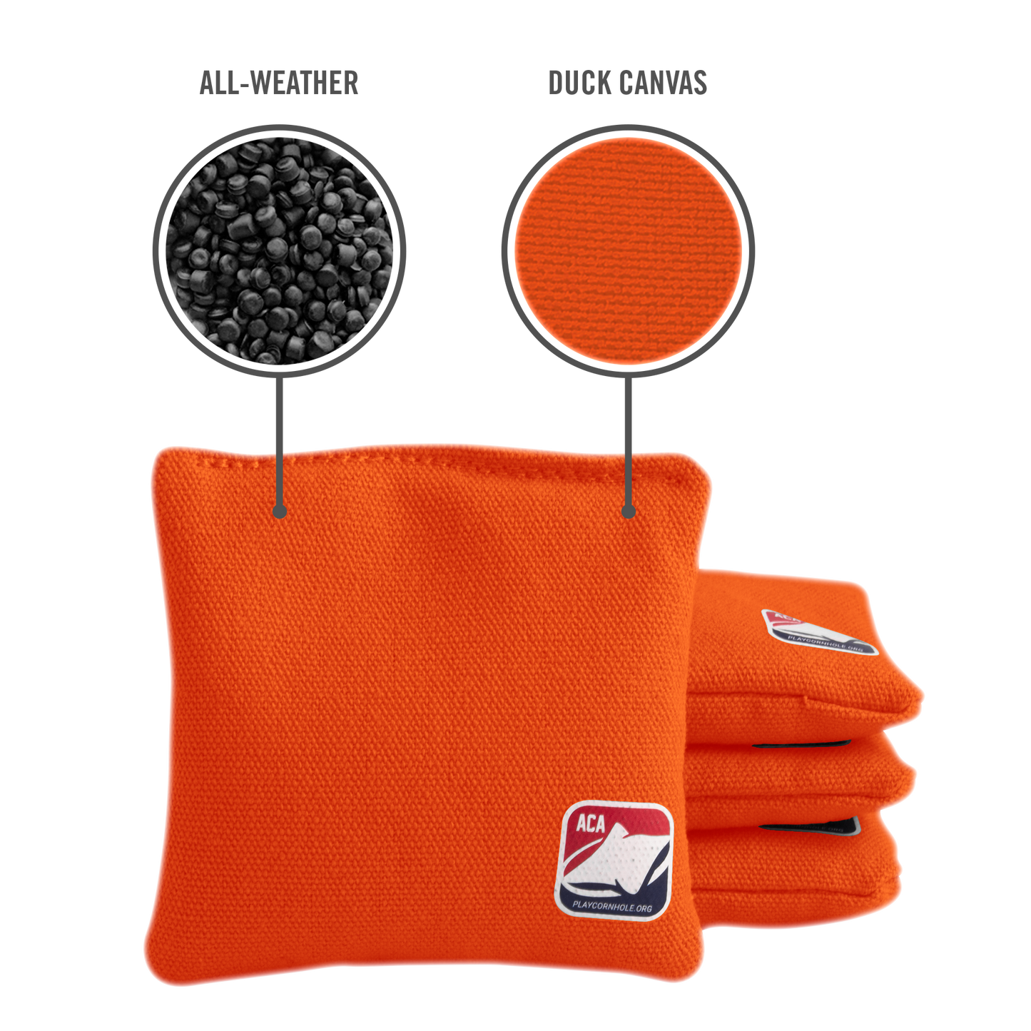 Orange Daily 44x Cornhole Zakjes (10x10 cm)