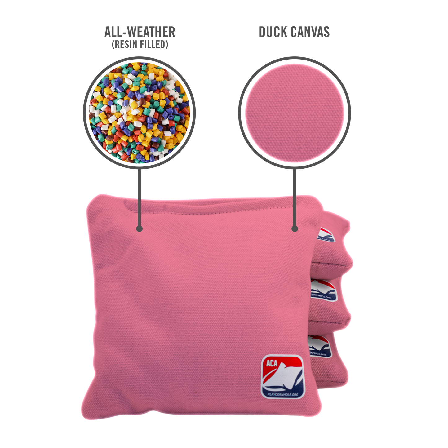 Pink Daily 66x Cornhole Zakjes (15x15 cm)