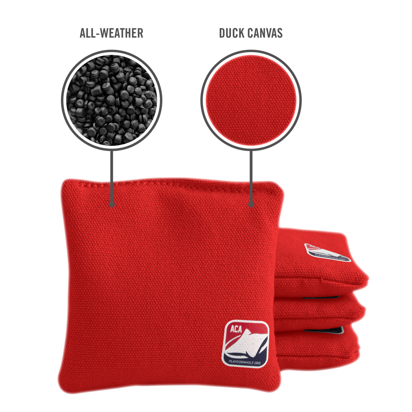 Red Daily 44x Cornhole Zakjes (10x10 cm)