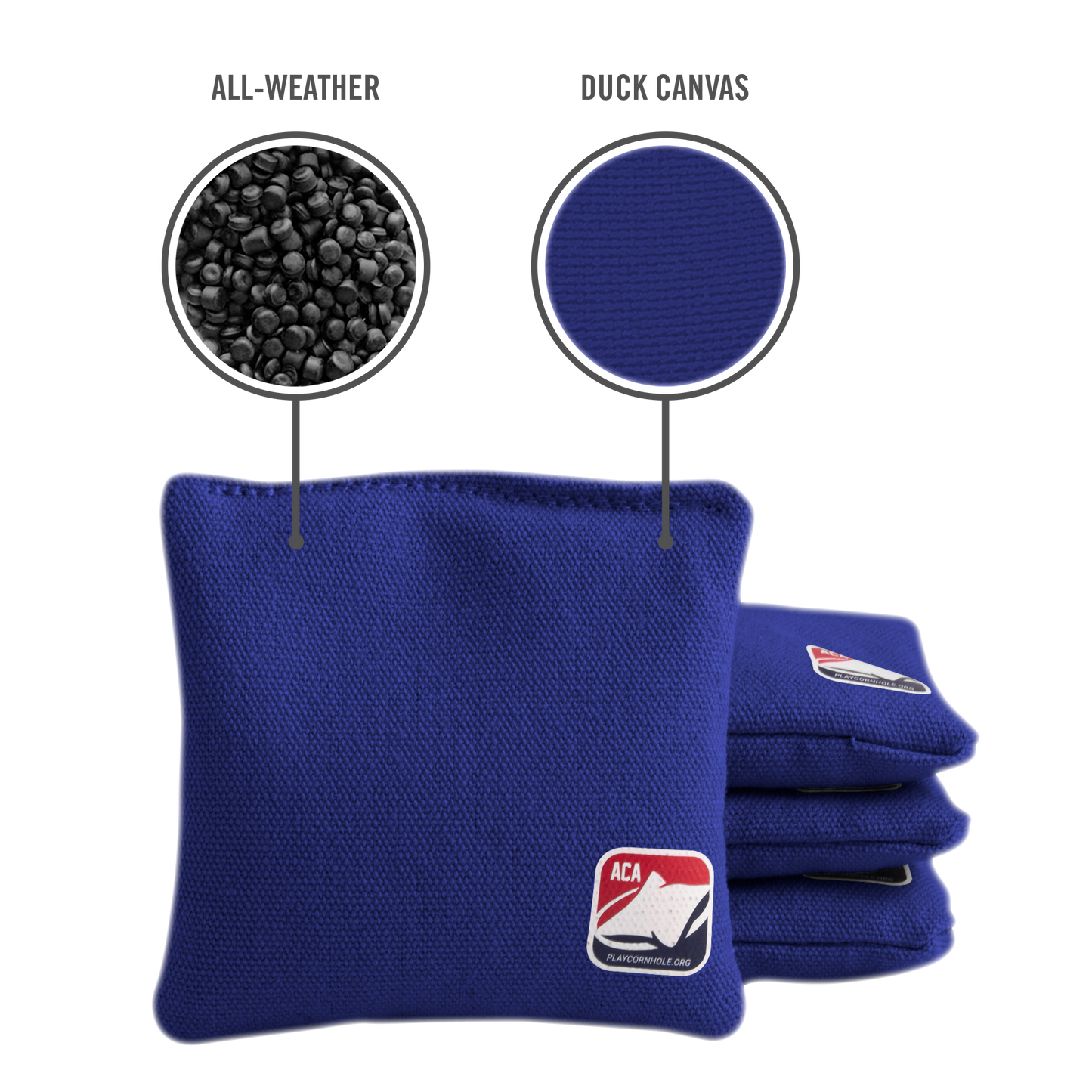 Royal Blue Daily 44x Cornhole Zakjes (10x10 cm)